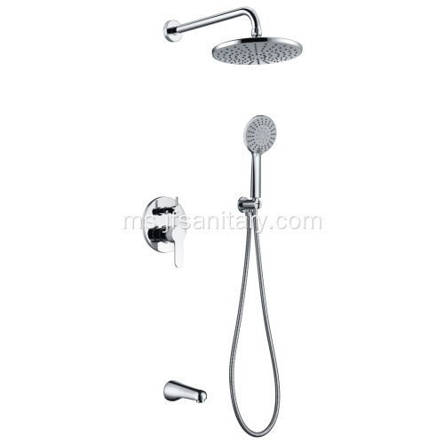 Chrome in Wall Shower Faucet Set